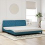 Cama con colchón terciopelo azul oscuro 200x200 cm