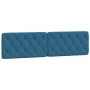 Cama con colchón terciopelo azul oscuro 200x200 cm