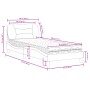 Cama con colchón cuero sintético negro 80x200 cm