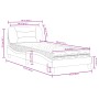 Cama con colchón cuero sintético blanco 80x200 cm