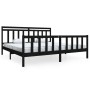 Estructura de cama de madera maciza negra 200x200 cm de vidaXL, Camas y somieres - Ref: Foro24-3100982, Precio: 202,38 €, Des...