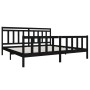 Estructura de cama de madera maciza negra 200x200 cm de vidaXL, Camas y somieres - Ref: Foro24-3100982, Precio: 202,38 €, Des...