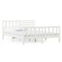 Weißer Massivholzbettrahmen 120x200 cm von vidaXL, Betten und Lattenroste - Ref: Foro24-3101149, Preis: 143,18 €, Rabatt: %