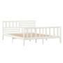 Weißer Massivholzbettrahmen 120x200 cm von vidaXL, Betten und Lattenroste - Ref: Foro24-3101149, Preis: 147,00 €, Rabatt: %