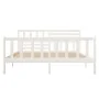 Weißer Massivholzbettrahmen 120x200 cm von vidaXL, Betten und Lattenroste - Ref: Foro24-3101149, Preis: 143,18 €, Rabatt: %