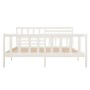 Weißer Massivholzbettrahmen 120x200 cm von vidaXL, Betten und Lattenroste - Ref: Foro24-3101149, Preis: 147,00 €, Rabatt: %