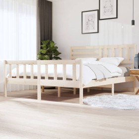 Super-King-Bettgestell aus Massivholz, 180 x 200 cm von vidaXL, Betten und Lattenroste - Ref: Foro24-3101168, Preis: 162,85 €...