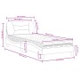 Cama con colchón cuero sintético negro 90x190 cm