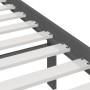 Solid gray pine wood bed frame 200x200 cm by vidaXL, Beds and slatted bases - Ref: Foro24-3101045, Price: 183,04 €, Discount: %