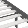 Solid gray pine wood bed frame 200x200 cm by vidaXL, Beds and slatted bases - Ref: Foro24-3101045, Price: 180,71 €, Discount: %