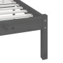 Bettgestell aus massivem, grauem Kiefernholz, 200 x 200 cm von vidaXL, Betten und Lattenroste - Ref: Foro24-3101045, Preis: 1...