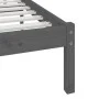 Solid gray pine wood bed frame 200x200 cm by vidaXL, Beds and slatted bases - Ref: Foro24-3101045, Price: 180,71 €, Discount: %