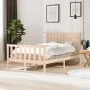 Small solid wood double bed frame 120x190 cm by vidaXL, Beds and slatted bases - Ref: Foro24-3100689, Price: 112,05 €, Discou...