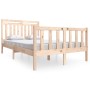 Estructura de cama doble pequeña de madera maciza 120x190 cm de vidaXL, Camas y somieres - Ref: Foro24-3100689, Precio: 113,4...