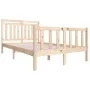 Estructura de cama doble pequeña de madera maciza 120x190 cm de vidaXL, Camas y somieres - Ref: Foro24-3100689, Precio: 112,0...