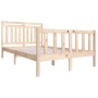 Estructura de cama doble pequeña de madera maciza 120x190 cm de vidaXL, Camas y somieres - Ref: Foro24-3100689, Precio: 113,4...