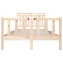 Estructura de cama doble pequeña de madera maciza 120x190 cm de vidaXL, Camas y somieres - Ref: Foro24-3100689, Precio: 113,4...