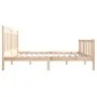 Small solid wood double bed frame 120x190 cm by vidaXL, Beds and slatted bases - Ref: Foro24-3100689, Price: 112,05 €, Discou...