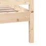 Small solid wood double bed frame 120x190 cm by vidaXL, Beds and slatted bases - Ref: Foro24-3100689, Price: 112,05 €, Discou...