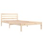 Estructura de cama madera maciza de pino 100x200 cm