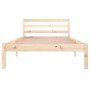 Estructura de cama madera maciza de pino 100x200 cm