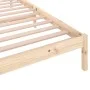Solid pine wood bed frame 100x200 cm by vidaXL, Beds and slatted bases - Ref: Foro24-810420, Price: 79,16 €, Discount: %