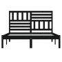 Solid black pine wood bed frame 150x200 cm by vidaXL, Beds and slatted bases - Ref: Foro24-3101032, Price: 188,35 €, Discount: %