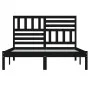 Solid black pine wood bed frame 150x200 cm by vidaXL, Beds and slatted bases - Ref: Foro24-3101032, Price: 185,94 €, Discount: %