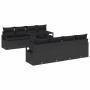Conjunto de sofá de jardín Manual 7 pcs Negro 100 x 55 x 73 cm