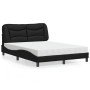 Cama con colchón cuero sintético negro 120x200 cm en Camas y somieres | Comprar online en Foro24
