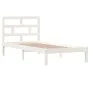 Estructura de cama madera maciza de pino blanco 90x200 cm de vidaXL, Camas y somieres - Ref: Foro24-3101204, Precio: 100,48 €...