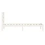 Estructura de cama madera maciza de pino blanco 90x200 cm de vidaXL, Camas y somieres - Ref: Foro24-3101204, Precio: 100,48 €...