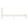Solid white pine wood bed frame 90x200 cm by vidaXL, Beds and slatted bases - Ref: Foro24-3101204, Price: 97,61 €, Discount: %