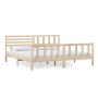 Solid wood bed frame 200x200 cm by vidaXL, Beds and slatted bases - Ref: Foro24-3101173, Price: 160,10 €, Discount: %