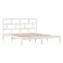 Super king white solid wood bed frame 180x200 cm by vidaXL, Beds and slatted bases - Ref: Foro24-3101234, Price: 151,86 €, Di...