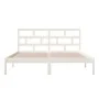 Estructura cama de madera maciza blanca super king 180x200 cm de vidaXL, Camas y somieres - Ref: Foro24-3101234, Precio: 151,...