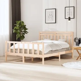 Solid wood bed frame 150x200 cm by vidaXL, Beds and slatted bases - Ref: Foro24-3100963, Price: 151,13 €, Discount: %