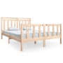 Estructura de cama de madera maciza 150x200 cm de vidaXL, Camas y somieres - Ref: Foro24-3100963, Precio: 153,21 €, Descuento: %
