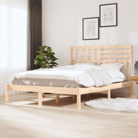 Estructura de cama madera maciza de pino 120x200 cm