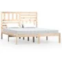 Solid pine wood bed frame 120x200 cm by vidaXL, Beds and slatted bases - Ref: Foro24-3101018, Price: 119,33 €, Discount: %