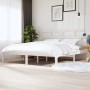 Massives Bettgestell aus weißem Kiefernholz, 200 x 200 cm von vidaXL, Betten und Lattenroste - Ref: Foro24-3101239, Preis: 15...