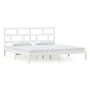 Solid white pine wood bed frame 200x200 cm by vidaXL, Beds and slatted bases - Ref: Foro24-3101239, Price: 150,60 €, Discount: %