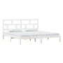 Solid white pine wood bed frame 200x200 cm by vidaXL, Beds and slatted bases - Ref: Foro24-3101239, Price: 150,60 €, Discount: %