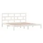 Solid white pine wood bed frame 200x200 cm by vidaXL, Beds and slatted bases - Ref: Foro24-3101239, Price: 150,60 €, Discount: %
