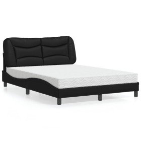 Cama con colchón cuero sintético negro 140x200 cm en Camas y somieres | Comprar online en Foro24
