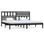 Solid black pine wood bed frame 200x200 cm by vidaXL, Beds and slatted bases - Ref: Foro24-3101047, Price: 182,26 €, Discount: %