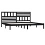 Solid black pine wood bed frame 200x200 cm by vidaXL, Beds and slatted bases - Ref: Foro24-3101047, Price: 182,26 €, Discount: %