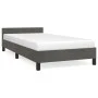 Dark gray velvet bed frame with headboard 100x200 cm by vidaXL, Beds and slatted bases - Ref: Foro24-347556, Price: 79,06 €, ...