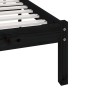 Solid black pine wood bed frame 200x200 cm by vidaXL, Beds and slatted bases - Ref: Foro24-3101047, Price: 182,26 €, Discount: %