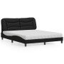 Cama con colchón cuero sintético negro 160x200 cm en Camas y somieres | Comprar online en Foro24